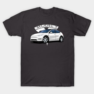 Model Y electric car white T-Shirt